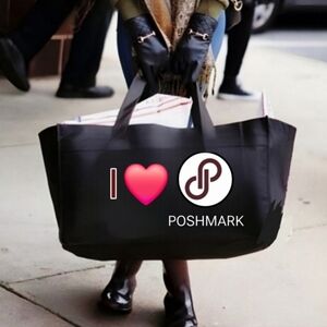 JUMBO Handmade canvas tote.   I ❤️ poshmark. SHOPPING SHIPPING MAILING ++ .